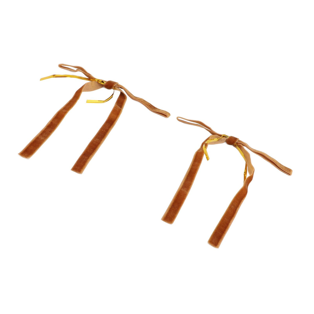 24pcs Velvet Bows Decorative Xmas Wreath Ribbon Bows for Xmas Garland Wedding Home Tree Decorations Dark Brown