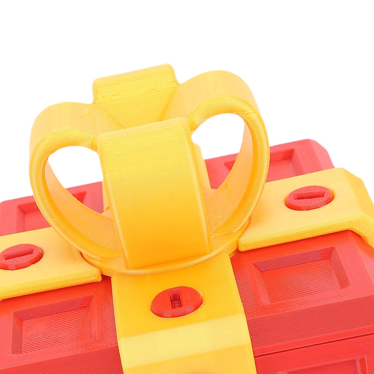Annoying Present Box with Screws Prank Screw Box Funny 3D Printed Present Box for Xmas Birthday Holiday 3.9 X 3.9in Red Gold