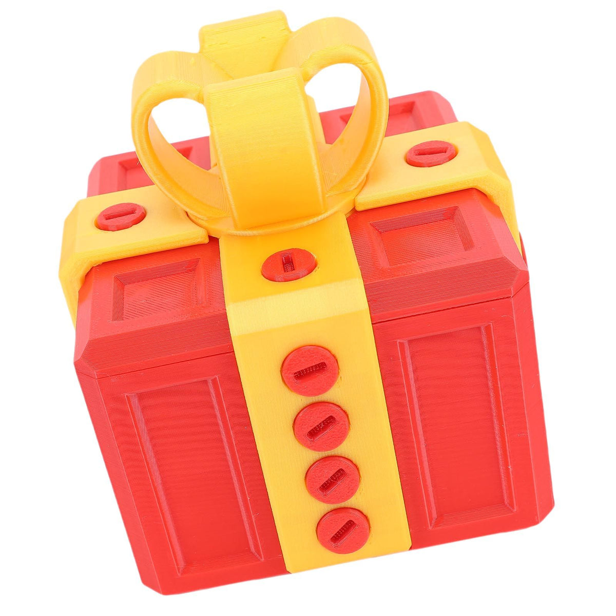Annoying Present Box with Screws Prank Screw Box Funny 3D Printed Present Box for Xmas Birthday Holiday 3.9 X 3.9in Red Gold