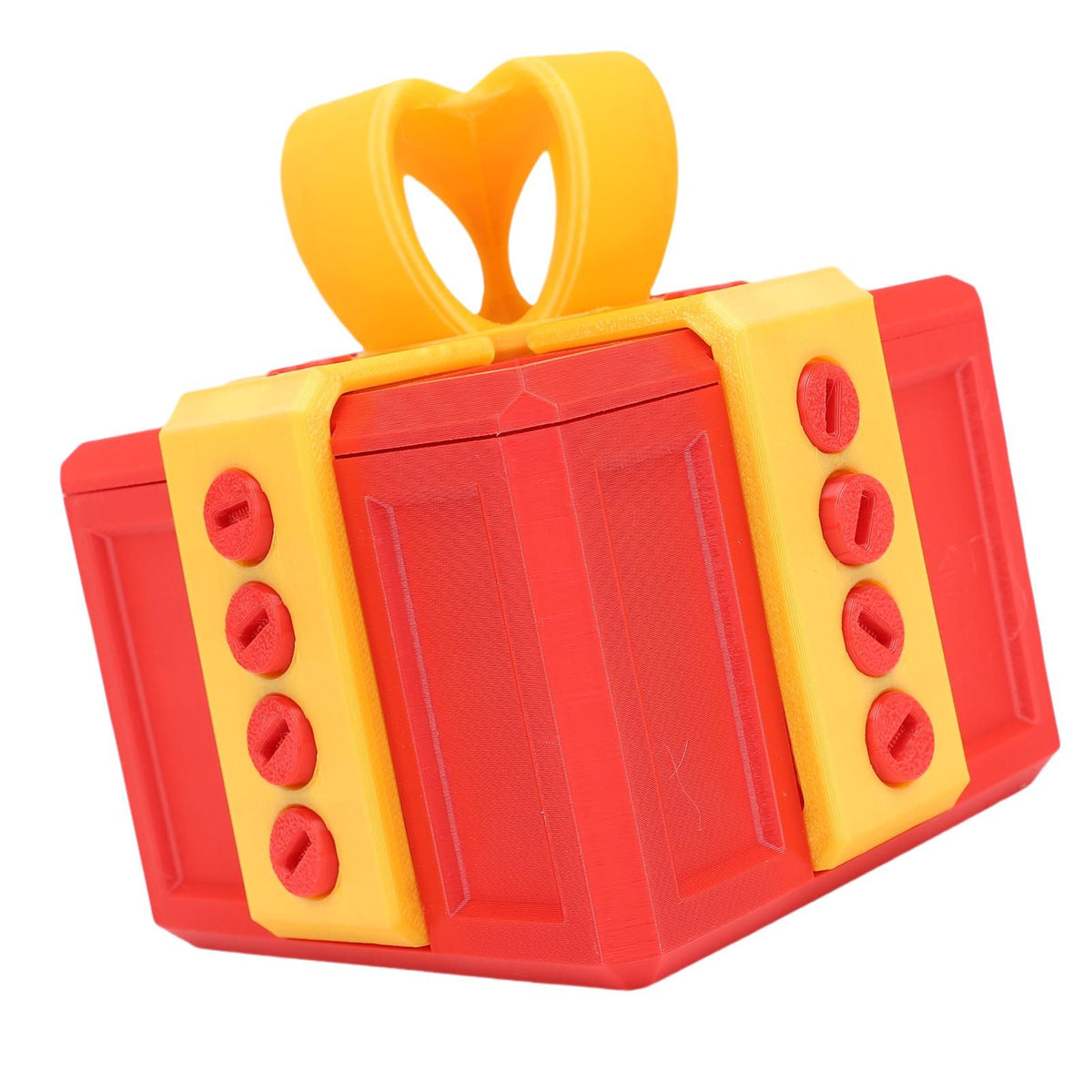 Annoying Present Box with Screws Prank Screw Box Funny 3D Printed Present Box for Xmas Birthday Holiday 3.9 X 3.9in Red Gold