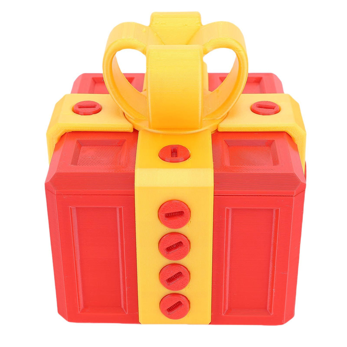 Annoying Present Box with Screws Prank Screw Box Funny 3D Printed Present Box for Xmas Birthday Holiday 3.9 X 3.9in Red Gold