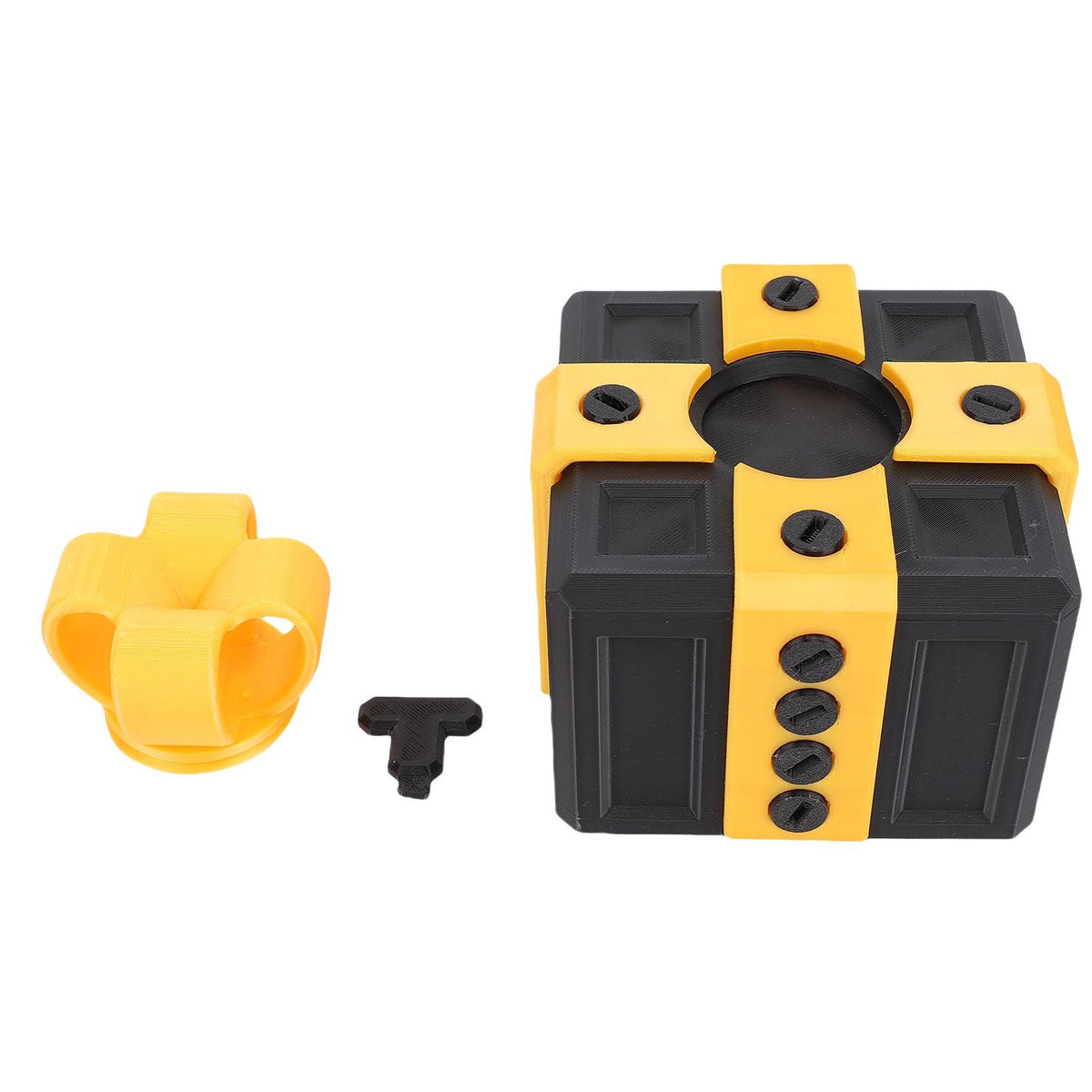Annoying Present Box with Screws Prank Screw Box Funny 3D Printed Present Box for Xmas Birthday Holiday 3.9 X 3.9in Black Gold