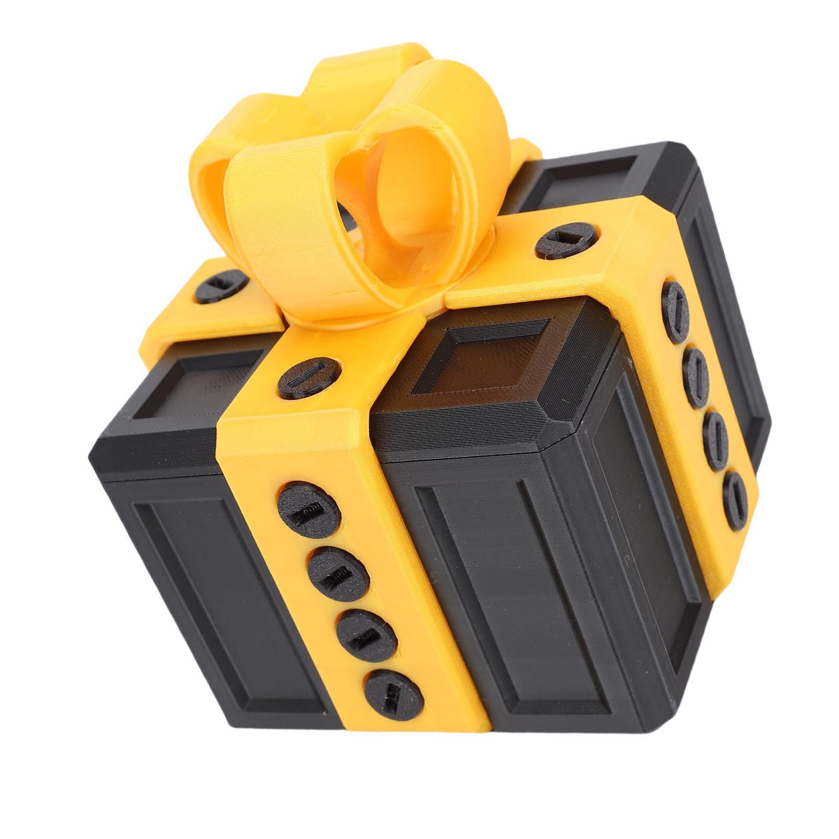 Annoying Present Box with Screws Prank Screw Box Funny 3D Printed Present Box for Xmas Birthday Holiday 3.9 X 3.9in Black Gold