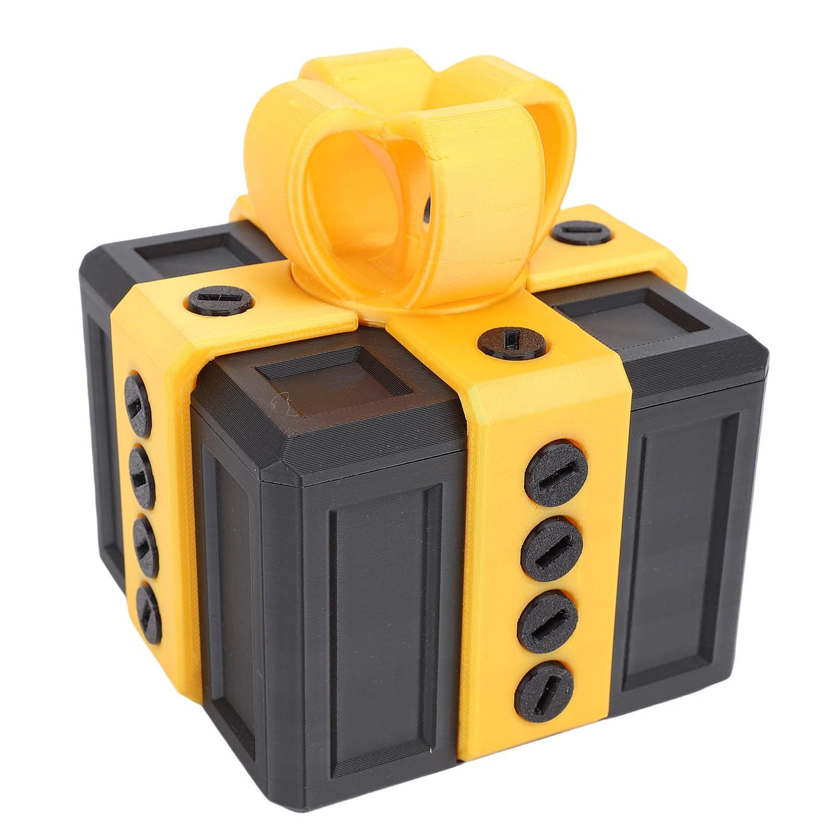 Annoying Present Box with Screws Prank Screw Box Funny 3D Printed Present Box for Xmas Birthday Holiday 3.9 X 3.9in Black Gold