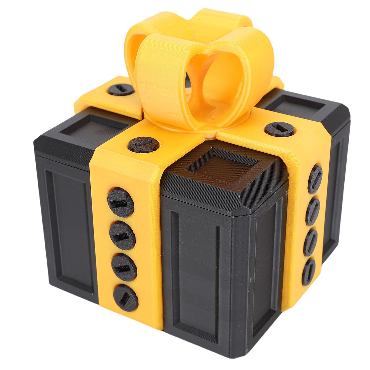 Annoying Present Box with Screws Prank Screw Box Funny 3D Printed Present Box for Xmas Birthday Holiday 3.9 X 3.9in Black Gold