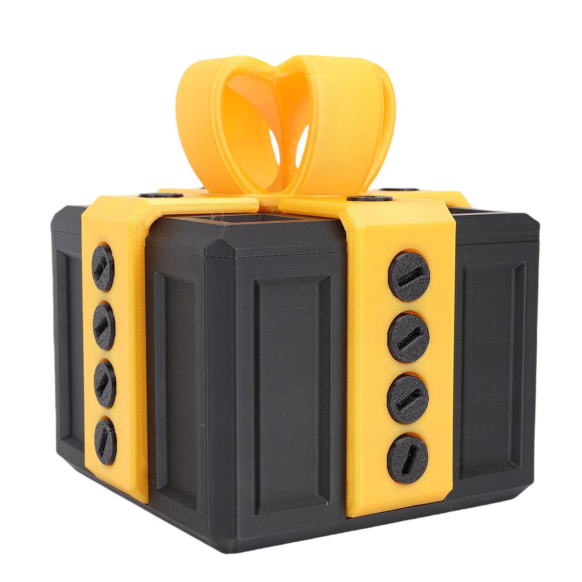 Annoying Present Box with Screws Prank Screw Box Funny 3D Printed Present Box for Xmas Birthday Holiday 3.9 X 3.9in Black Gold