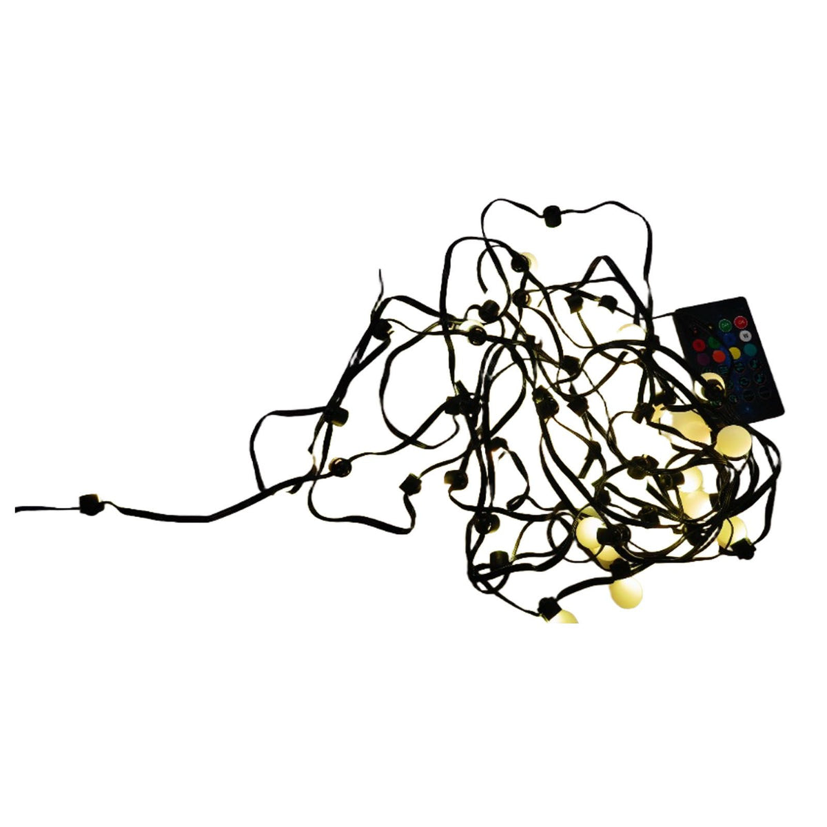 32.8ft String Lights 50 Beads IP65 Water Proof APP Remote Control Music Sync RGB Patio Lights for Xmas Outdoor Decoration