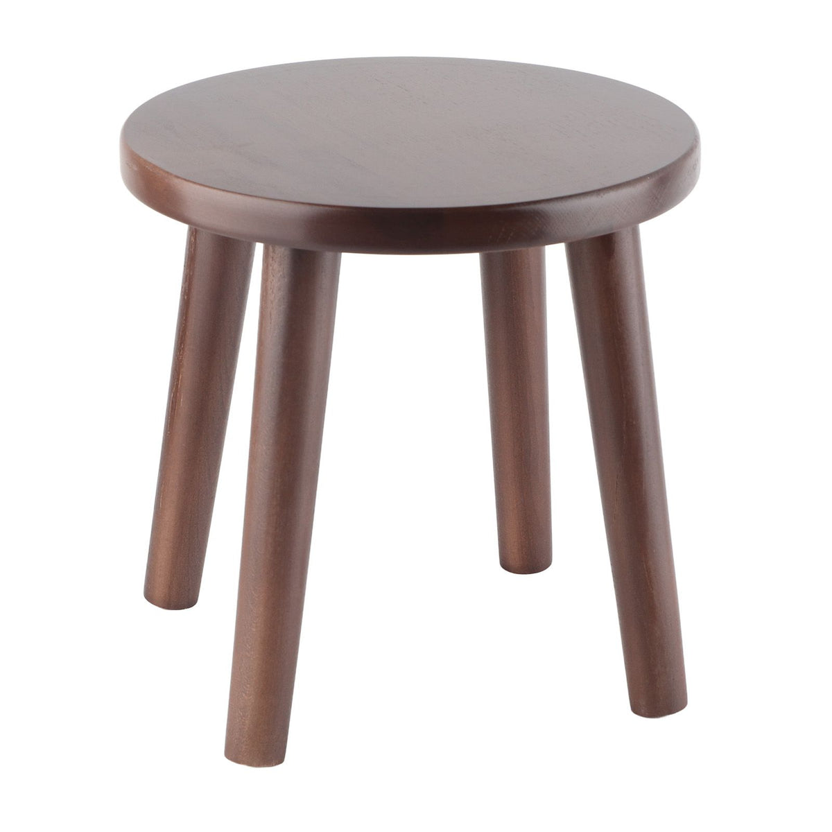 Multi Purpose Household Wood Stools Cute Small Bench Child Seat DIY Furniture Stool(Round NutBrown )