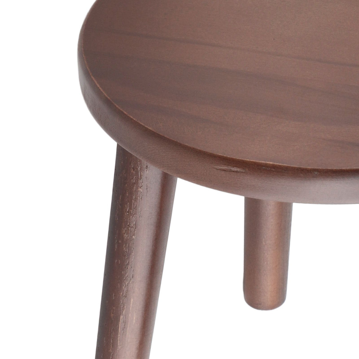 Multi Purpose Household Wood Stools Cute Small Bench Child Seat DIY Furniture Stool(Round NutBrown )