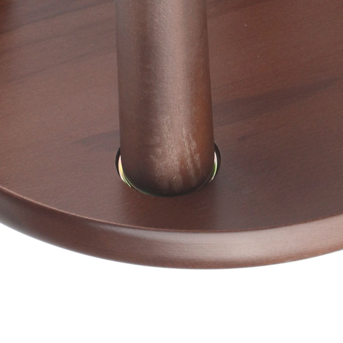 Multi Purpose Household Wood Stools Cute Small Bench Child Seat DIY Furniture Stool(Round NutBrown )