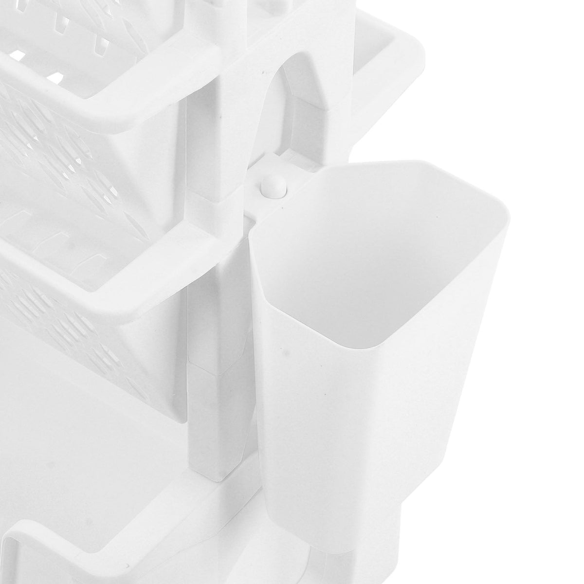 Movable Book Rack Large Capacity 5 Layer Thickened Rollers Multifunctional Movable Bookshelf for Bedroom Living Room Home School White