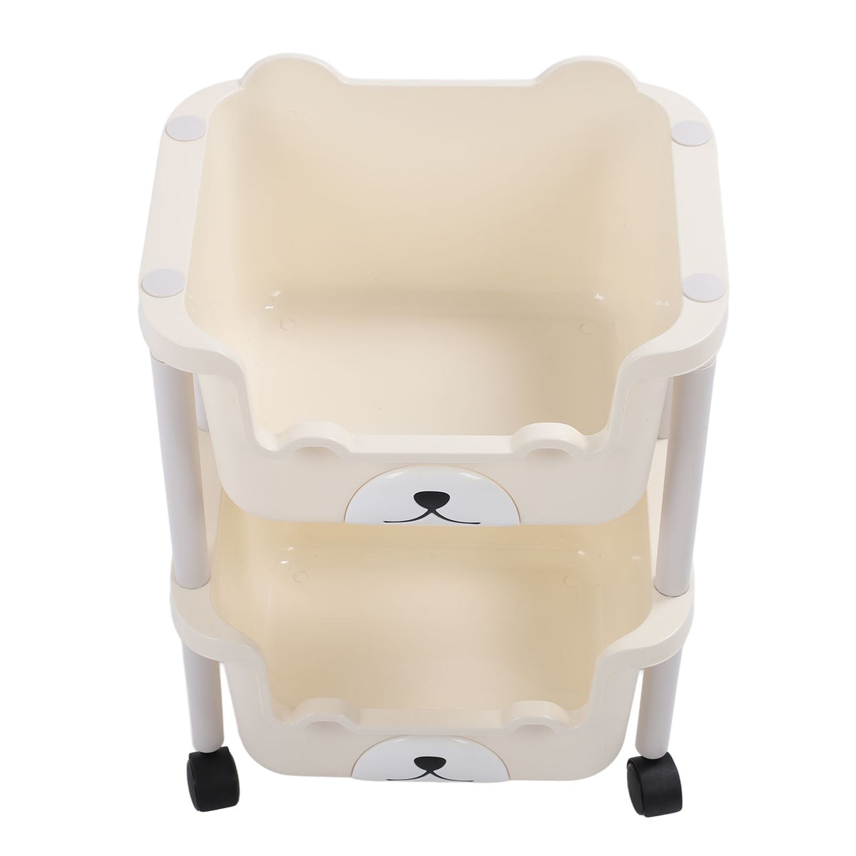 Storage Cart with Caster Wheels High Capacity Rolling Trolley Cart for Bathroom Kitchen Classroom Narrow Places 2 Layers