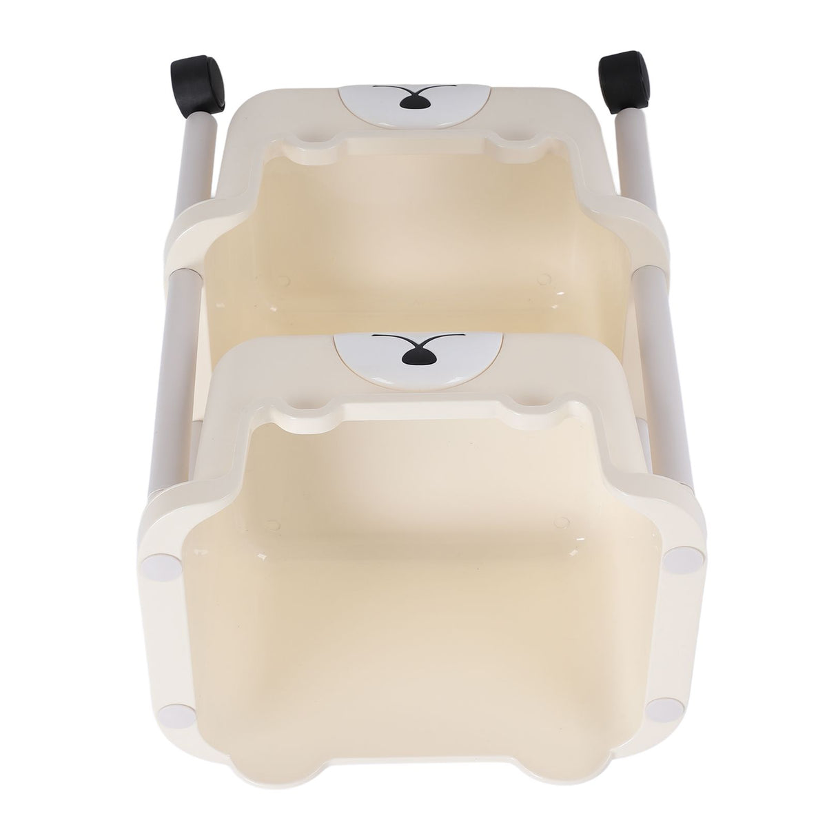 Storage Cart with Caster Wheels High Capacity Rolling Trolley Cart for Bathroom Kitchen Classroom Narrow Places 2 Layers