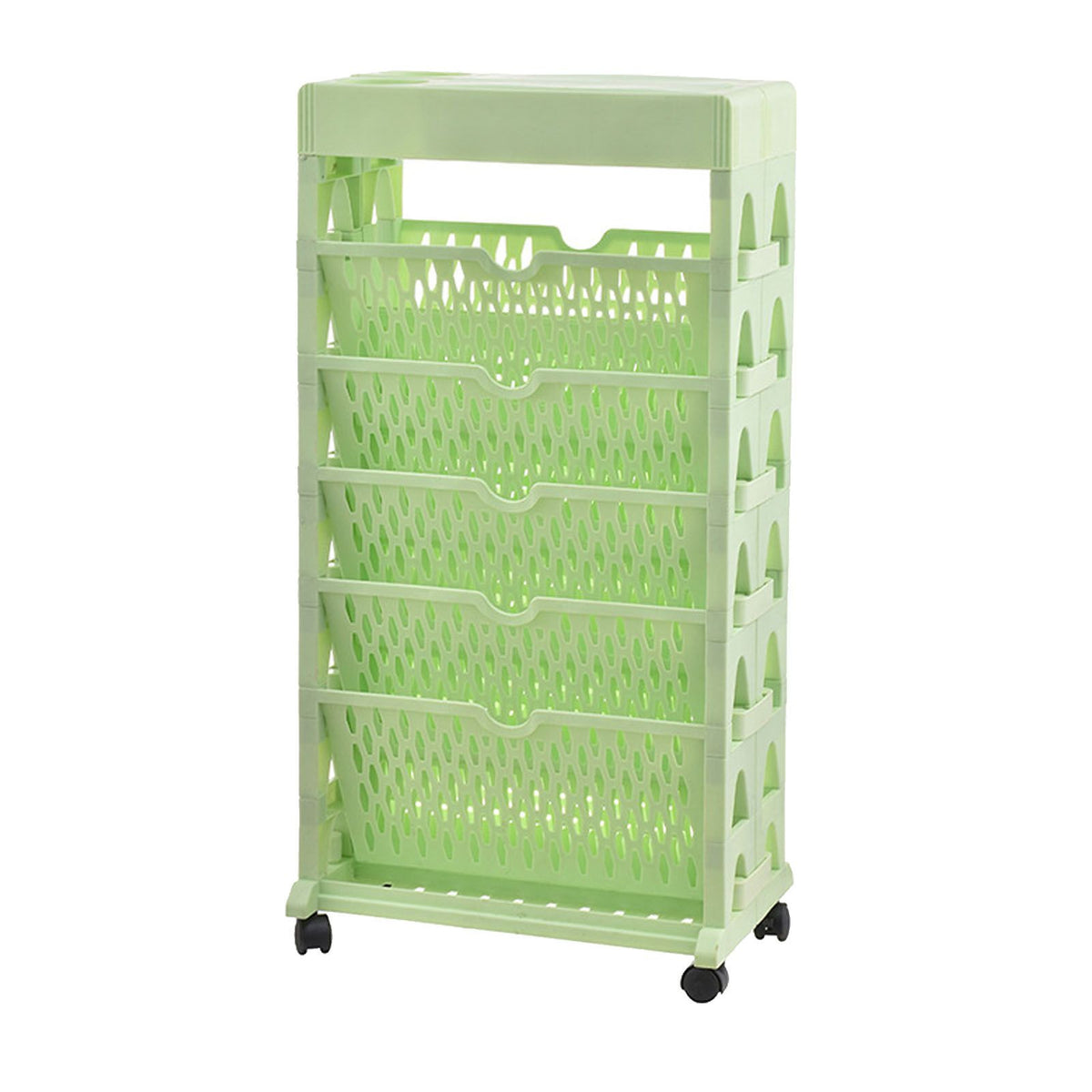 Book Rack Storage Bookshelf Small Storage Bookshelf Bookcase Large Capacity Easy Access for Living Room Bedroom Double Row 5 Layer Green