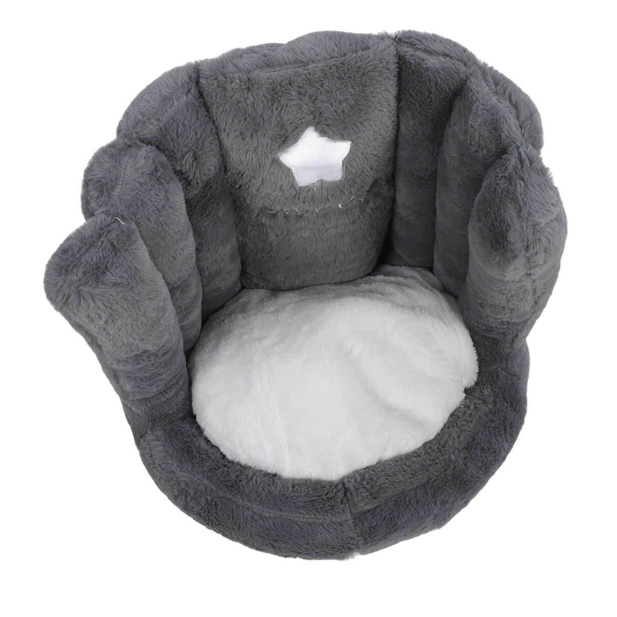 Floor Chair with Back Support Chair Cushion Anti Slip Cute Soft Comfort Velvet Floor Pillow Seating for Office Kids Grey