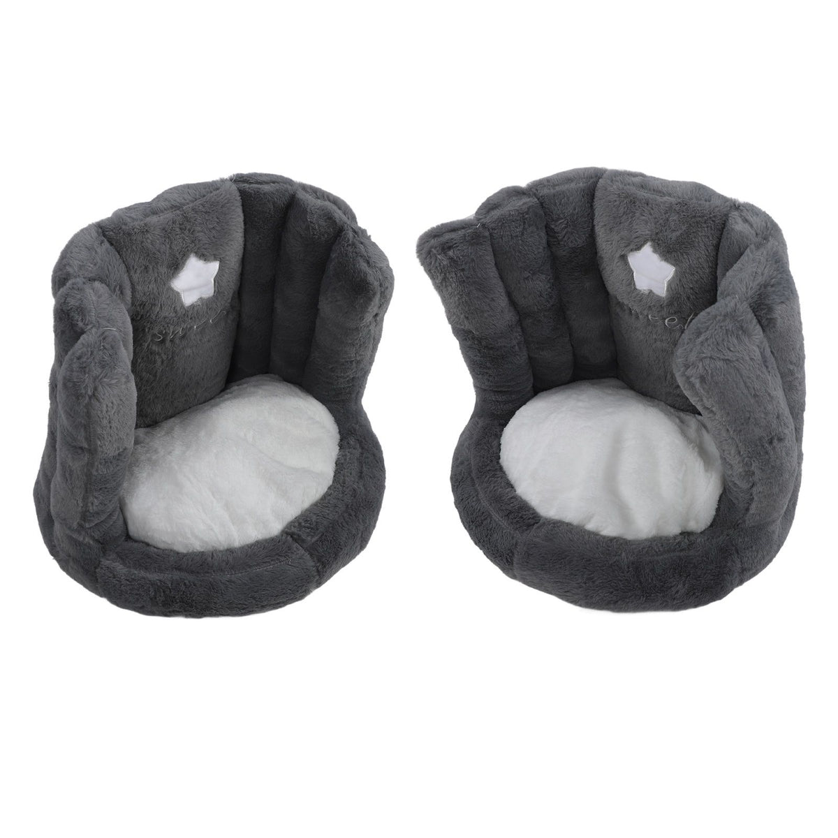 Floor Chair with Back Support Chair Cushion Anti Slip Cute Soft Comfort Velvet Floor Pillow Seating for Office Kids Grey