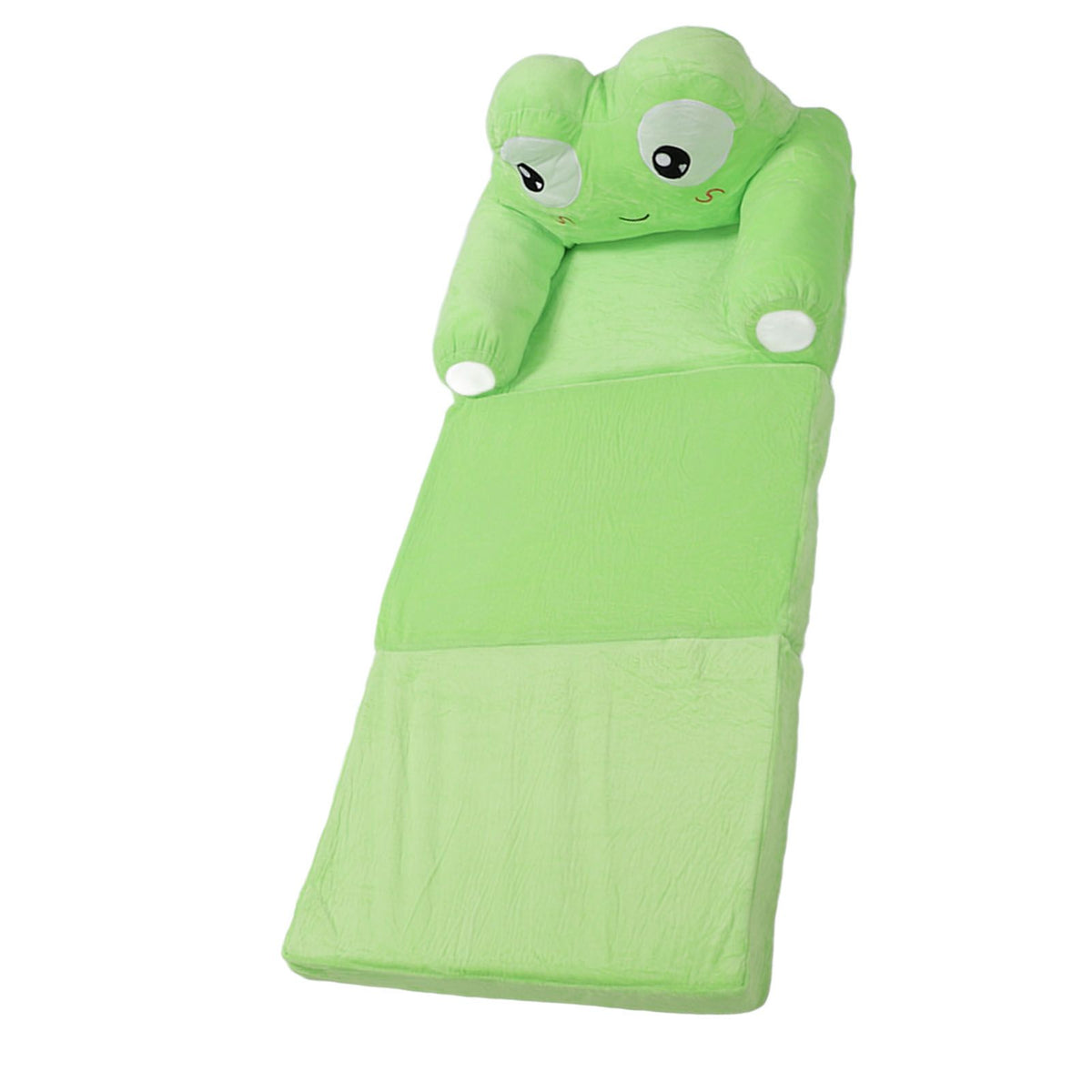 Foldable Kids Sofa Cute Cartoon Design Short Plush Soft Comfortable Portable Children Couch for Home Frog