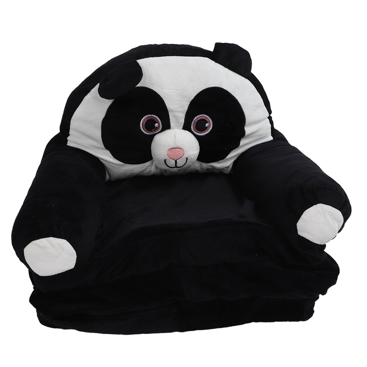 Foldable Kids Sofa Cute Cartoon Design Short Plush Soft Comfortable Portable Children Couch for Home Panda