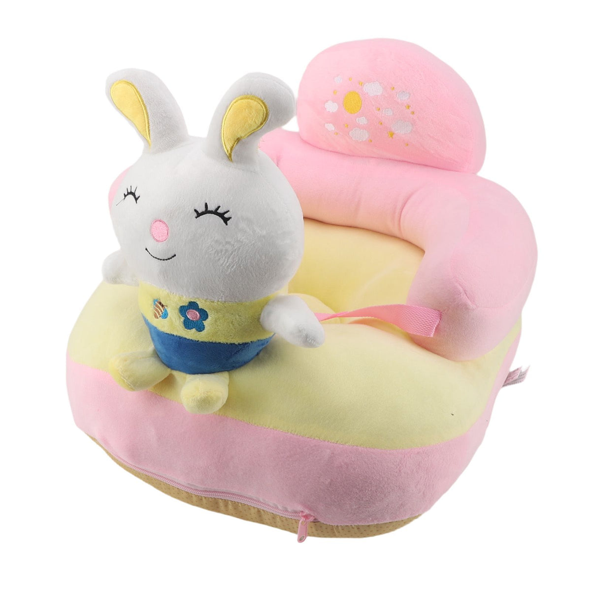 Learning Sitting Chair Sofa Prevents Falling Over Adjustable Angle Portable Safe Reliable Plush for Infants Toddlers Rabbit