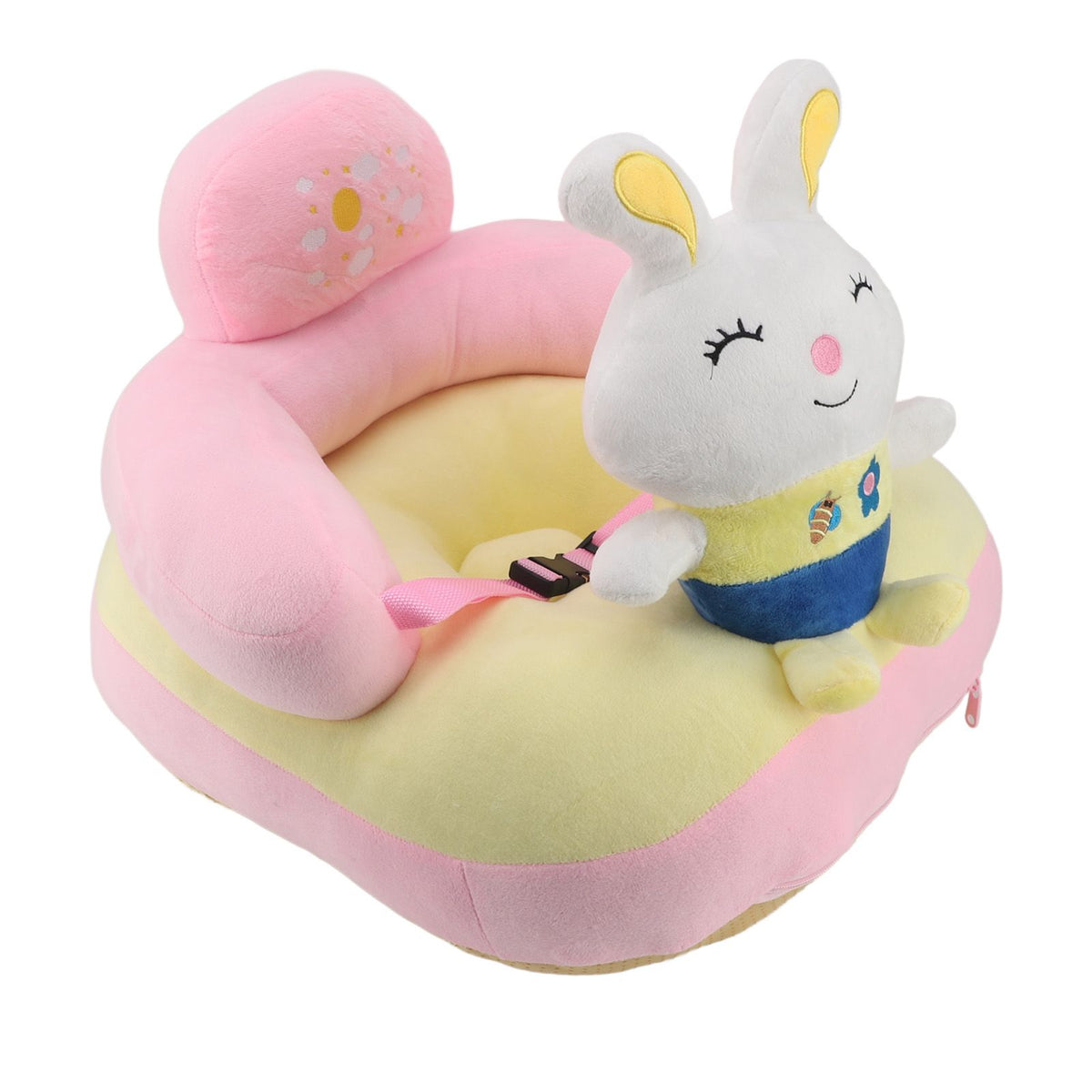 Learning Sitting Chair Sofa Prevents Falling Over Adjustable Angle Portable Safe Reliable Plush for Infants Toddlers Rabbit