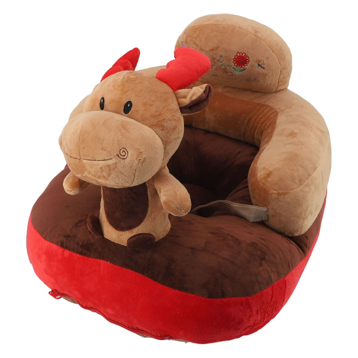 Baby Support Sofa Chair Non Slip Anti Tipping Adjustable Angle Plush Infant Learning Seat Sofa Elk