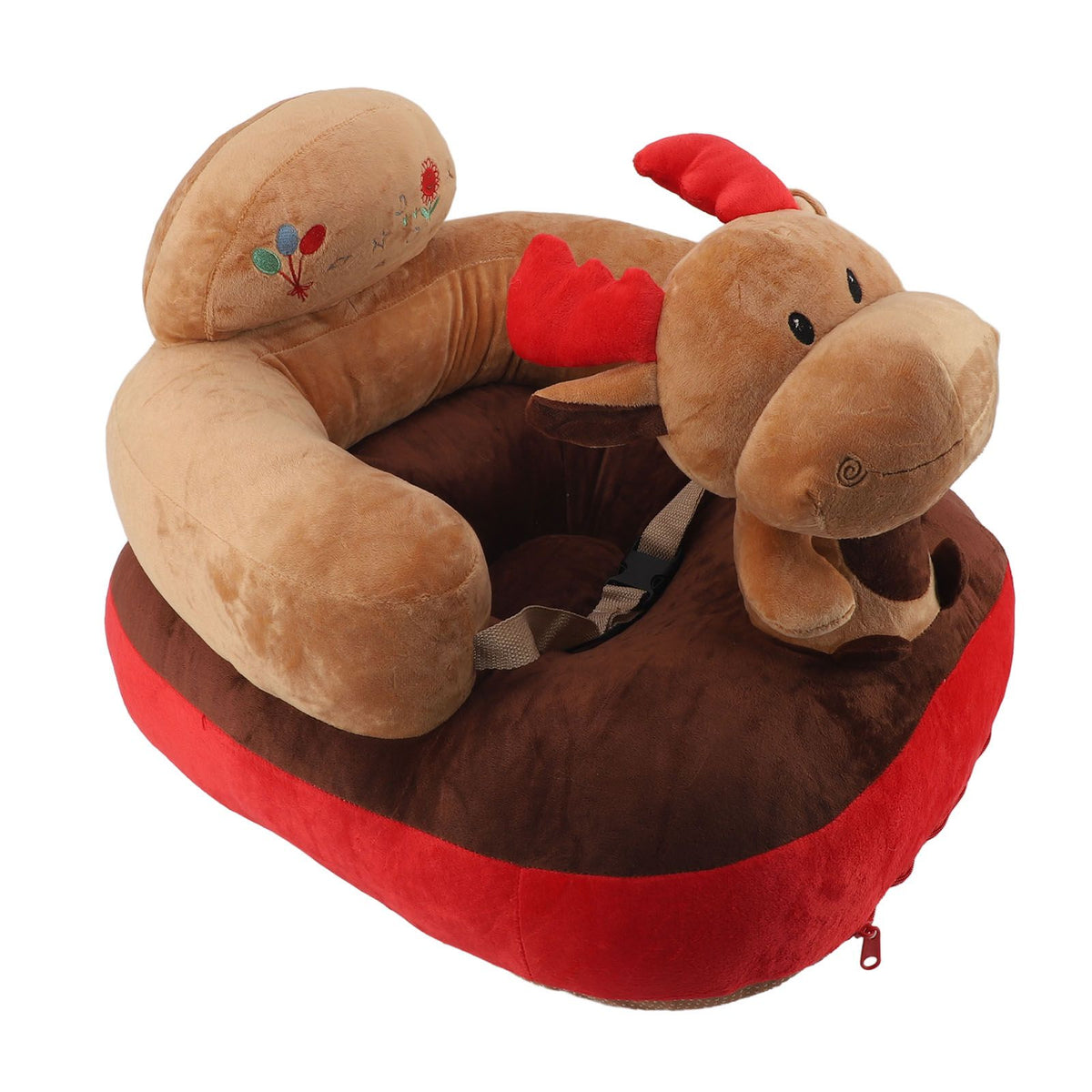 Baby Support Sofa Chair Non Slip Anti Tipping Adjustable Angle Plush Infant Learning Seat Sofa Elk