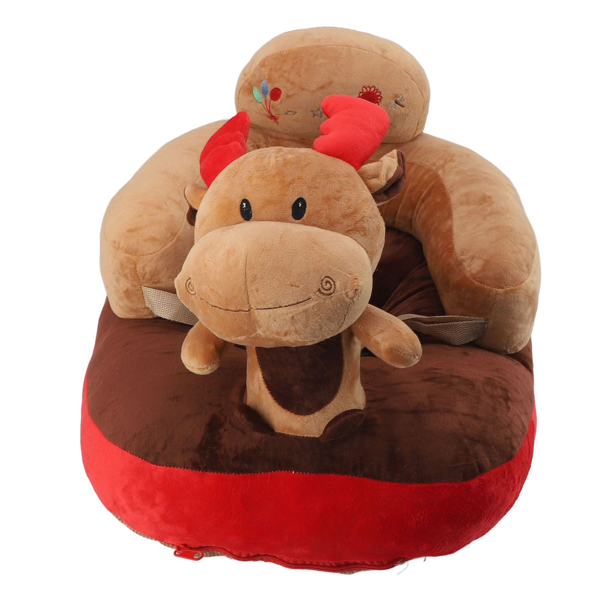 Baby Support Sofa Chair Non Slip Anti Tipping Adjustable Angle Plush Infant Learning Seat Sofa Elk