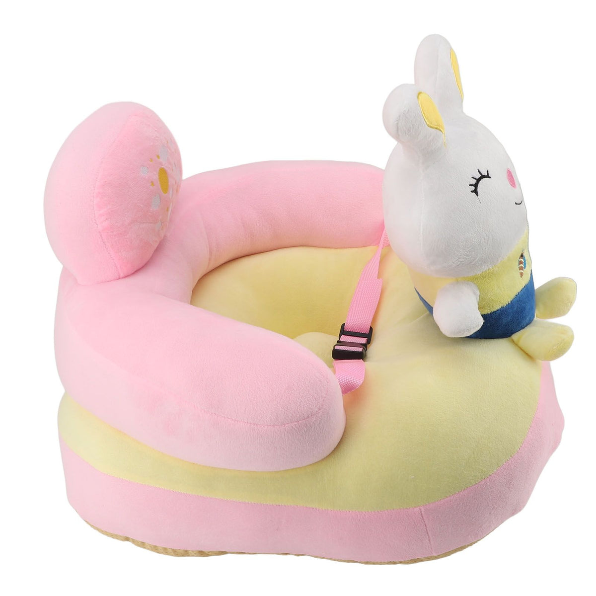 Baby Support Sofa Chair Anti Side Turn Anti Falling Luminous Soft Plush Baby Sofa Learn Sitting Chair for Indoor Rabbit