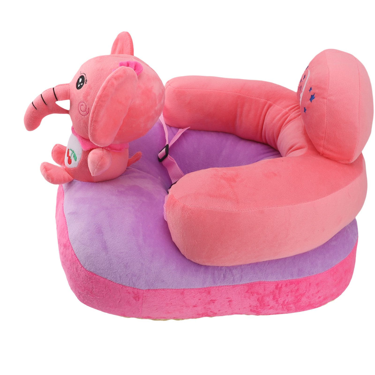 Cartoon Baby Support Seat Plush Adjustable Stable Children Learn Sitting Seat for Home Calf Elephant