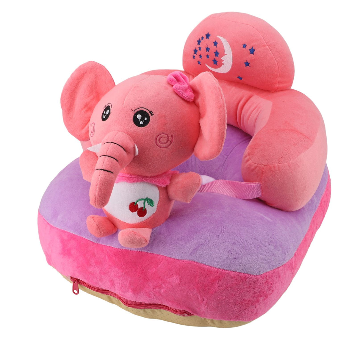 Cartoon Baby Support Seat Plush Adjustable Stable Children Learn Sitting Seat for Home Calf Elephant