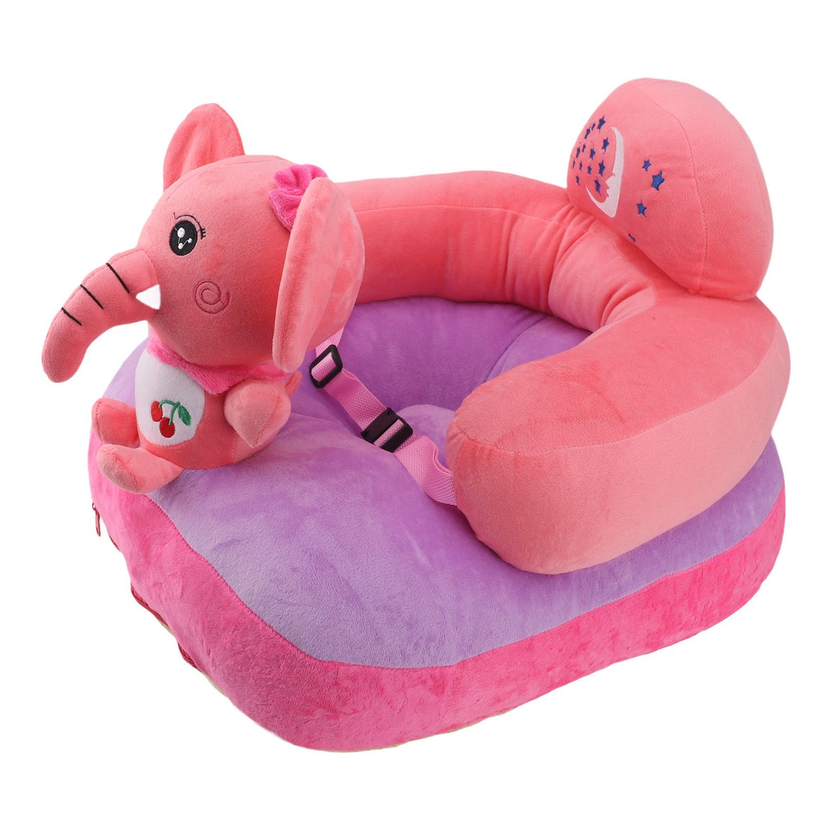 Cartoon Baby Support Seat Plush Adjustable Stable Children Learn Sitting Seat for Home Calf Elephant