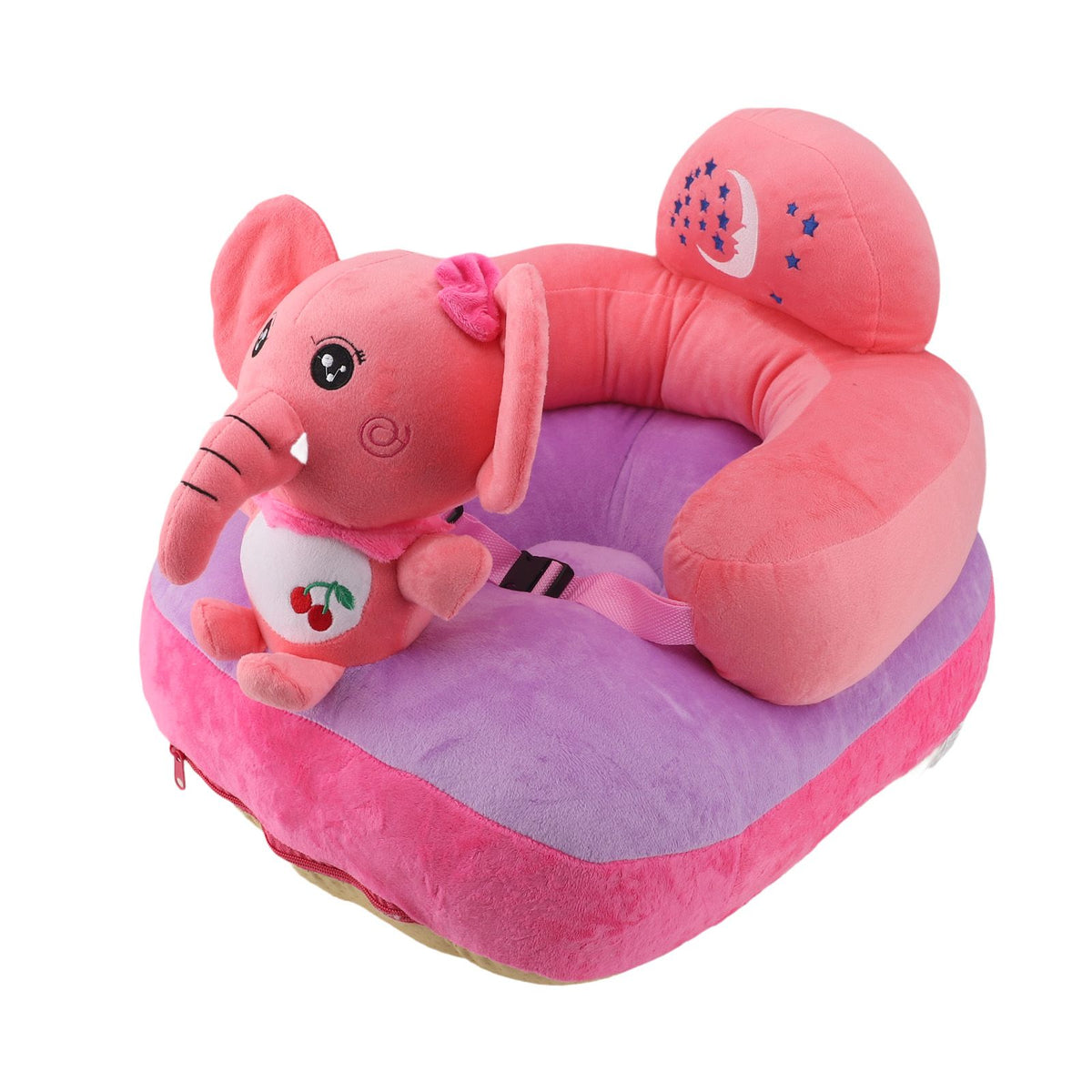 Cartoon Baby Support Seat Plush Adjustable Stable Children Learn Sitting Seat for Home Calf Elephant