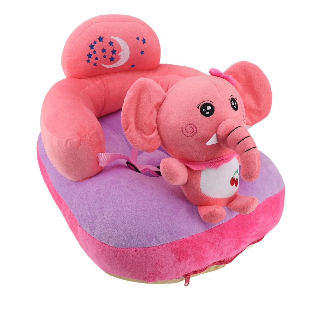 Cartoon Baby Support Seat Plush Adjustable Stable Children Learn Sitting Seat for Home Calf Elephant
