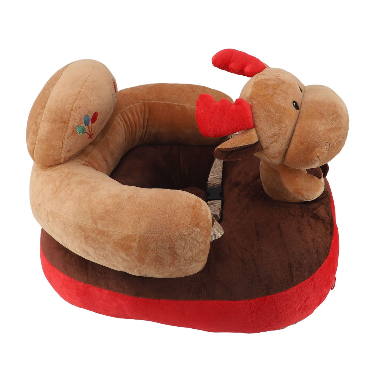 Baby Sitting Sofa Chair Comfortable Anti Rollover Portable Plush Infants Toddler Learning to Sit Chair with Light for Home Elk