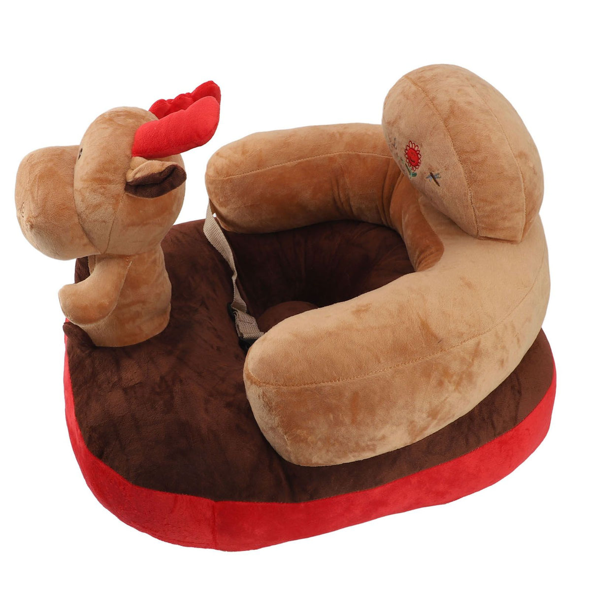 Baby Sitting Sofa Chair Comfortable Anti Rollover Portable Plush Infants Toddler Learning to Sit Chair with Light for Home Elk
