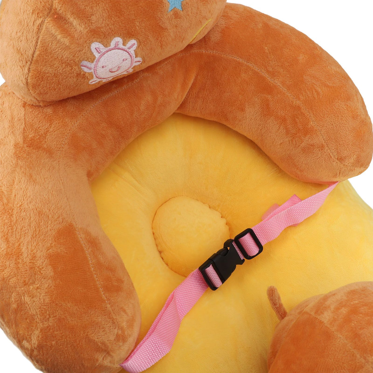 Baby Sitting Sofa Chair Comfortable Anti Rollover Portable Plush Infants Toddler Learning to Sit Chair with Light for Home Monkey