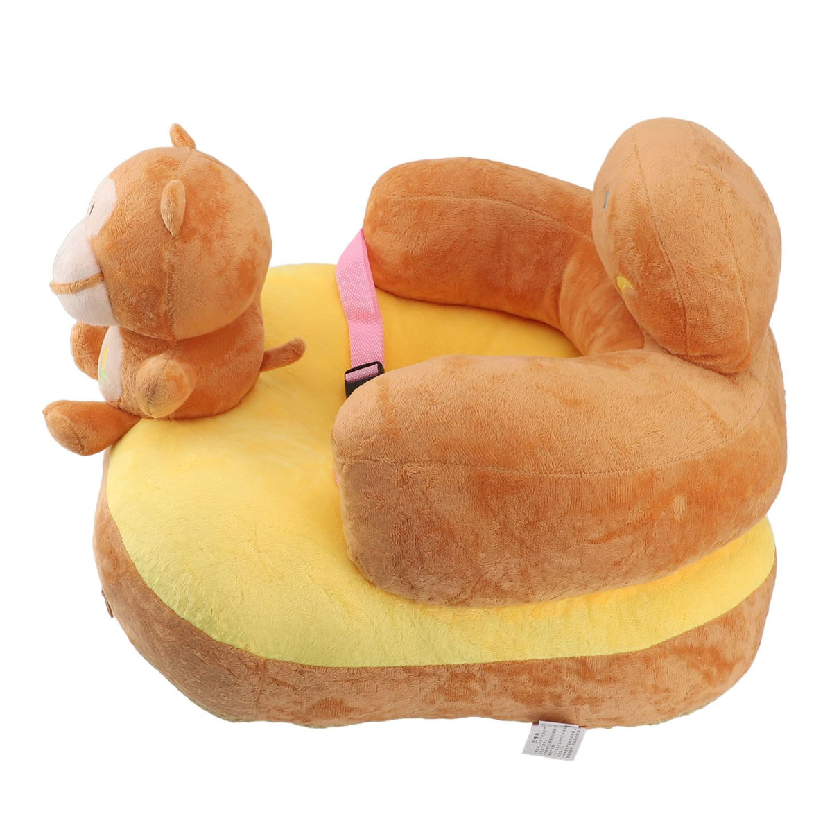 Baby Sitting Sofa Chair Comfortable Anti Rollover Portable Plush Infants Toddler Learning to Sit Chair with Light for Home Monkey