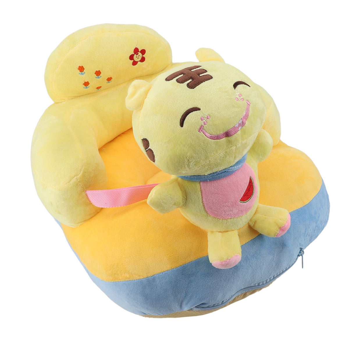 Baby Support Seat Sofa Soft Plush Comfortable Cute Animal Shape Prevent Slip Adjustable Baby Learn Sitting Support Seat Tiger