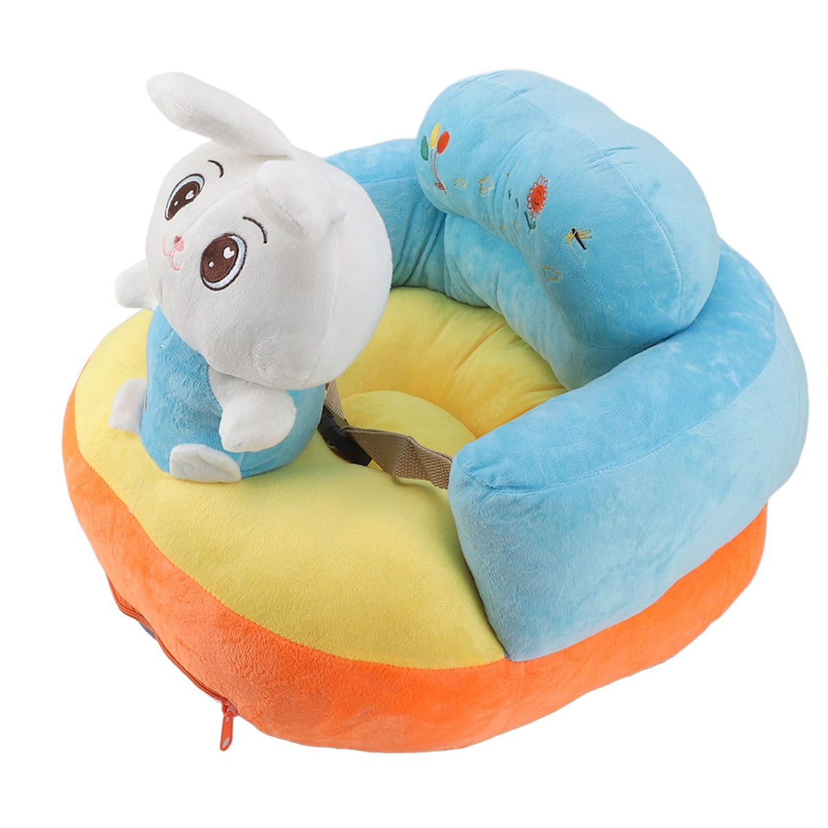 Baby Support Seat Sofa Soft Plush Comfortable Cute Animal Shape Prevent Slip Adjustable Baby Learn Sitting Support Seat Rabbit