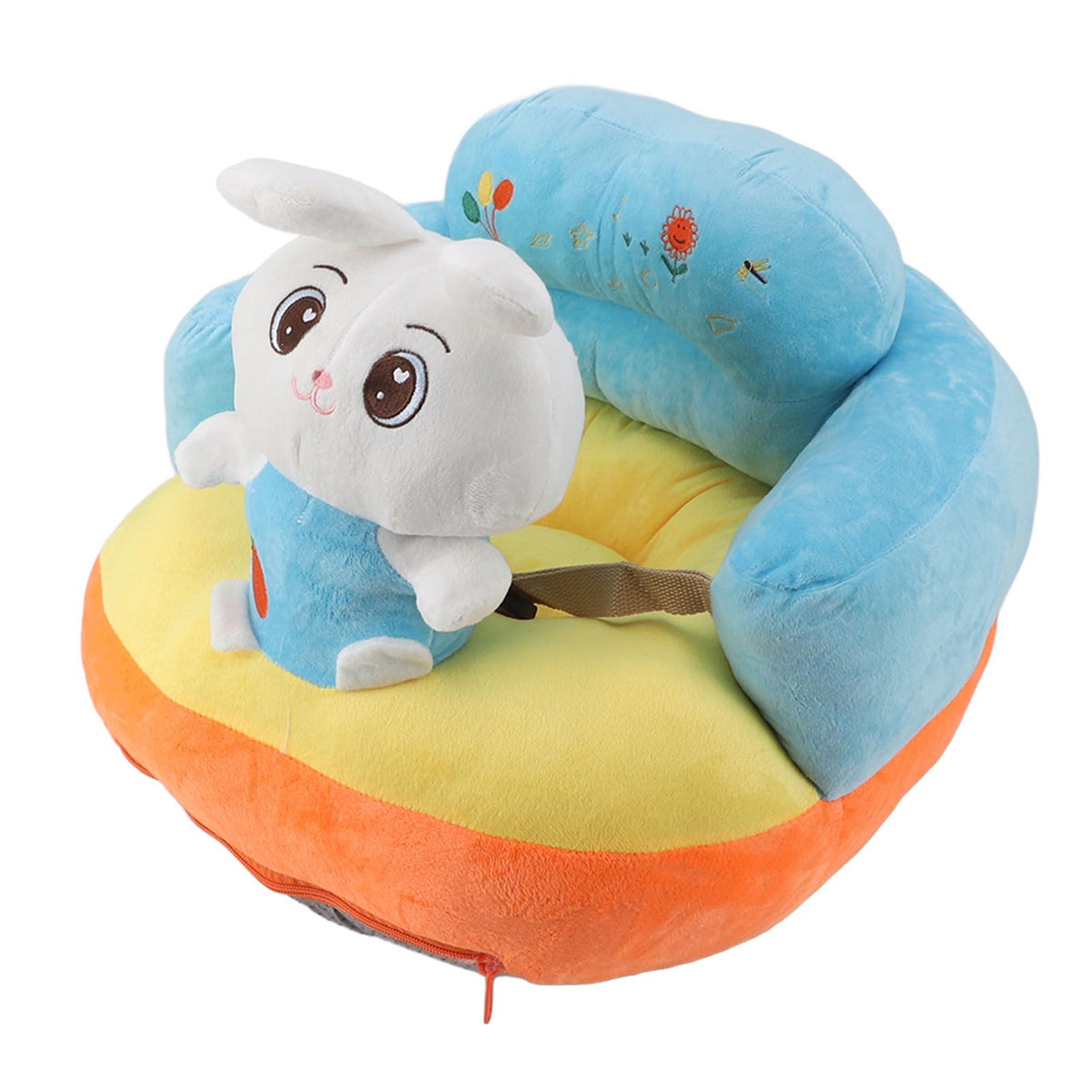 Baby Support Seat Sofa Soft Plush Comfortable Cute Animal Shape Prevent Slip Adjustable Baby Learn Sitting Support Seat Rabbit