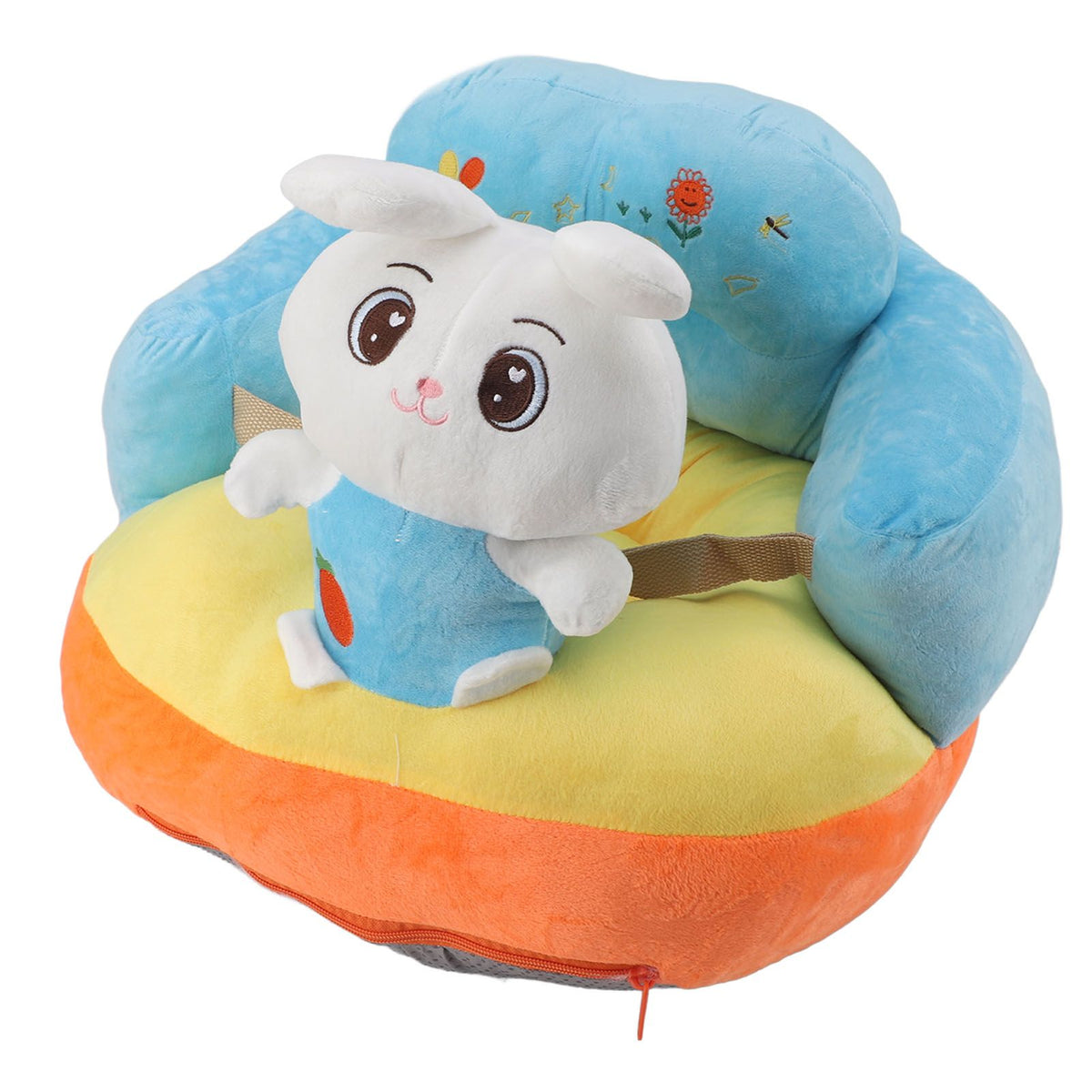 Baby Support Seat Sofa Soft Plush Comfortable Cute Animal Shape Prevent Slip Adjustable Baby Learn Sitting Support Seat Rabbit