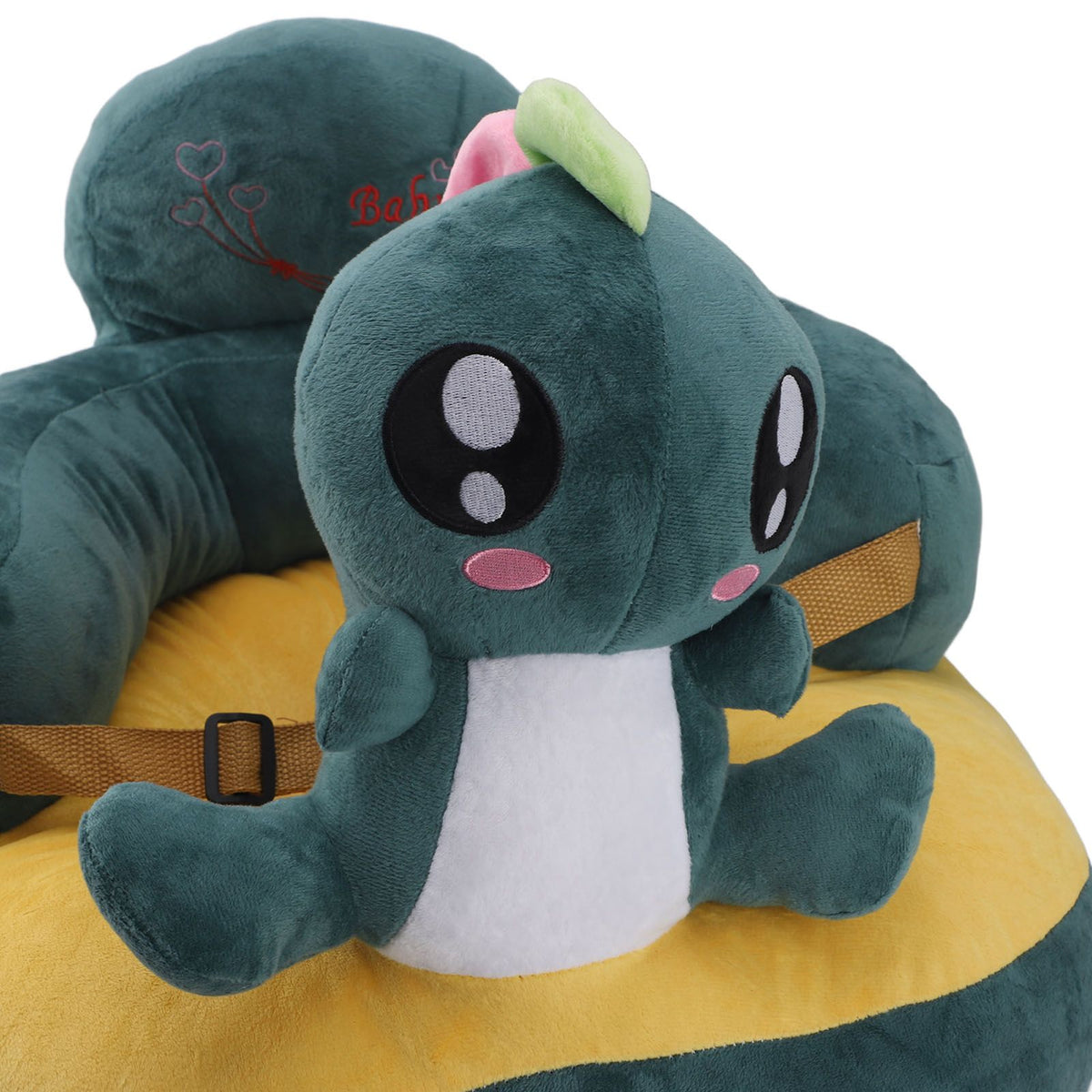 Baby Support Seat Sofa Soft Plush Comfortable Cute Animal Shape Prevent Slip Adjustable Baby Learn Sitting Support Seat Green Dinosaur