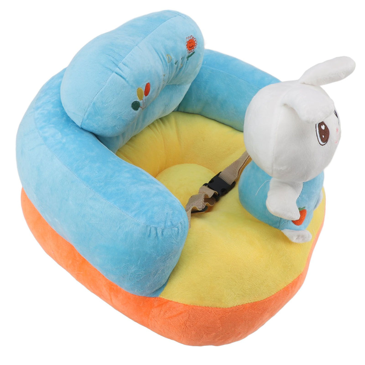 Learning Sitting Chair Prevents Falls Adjustable Angle Portable Safe Super Soft Plush Baby Support Seat Bunny Baby