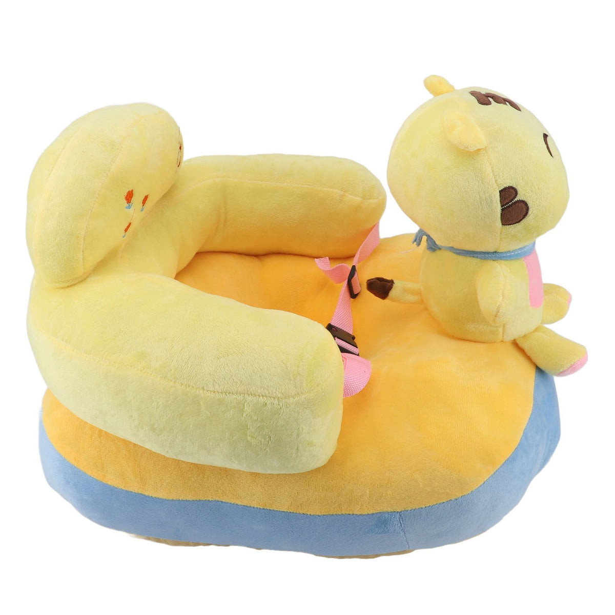 Baby Support Seat Sofa Soft Plush Comfortable Adjustable Angle Bluetooth Function Baby Sitting Support for Indoor Tiger Pattern