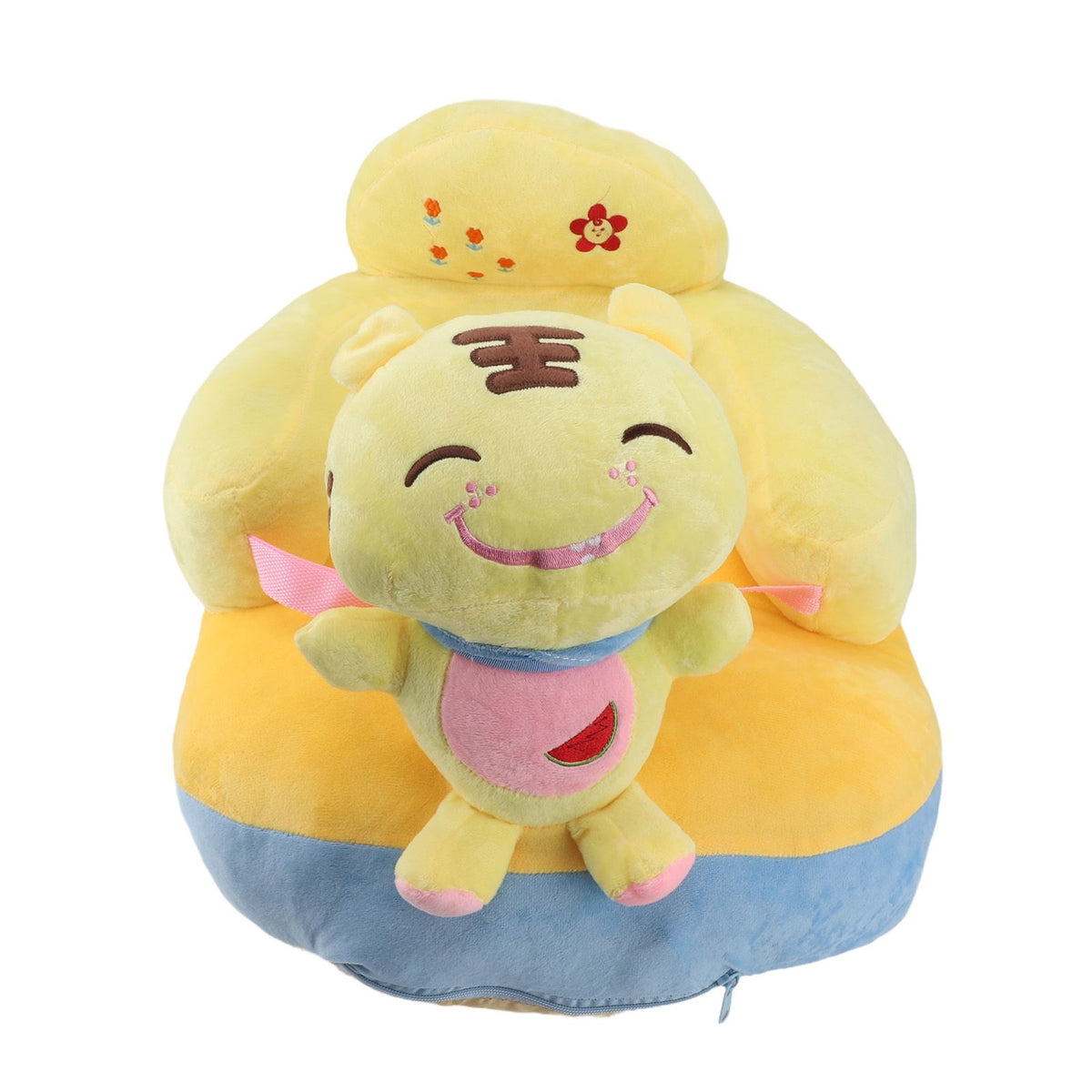 Baby Support Sofa Adjustable Angle Stable Electric Infant Sit Up Chair Floor Seat Plush Lounger for Household Tiger