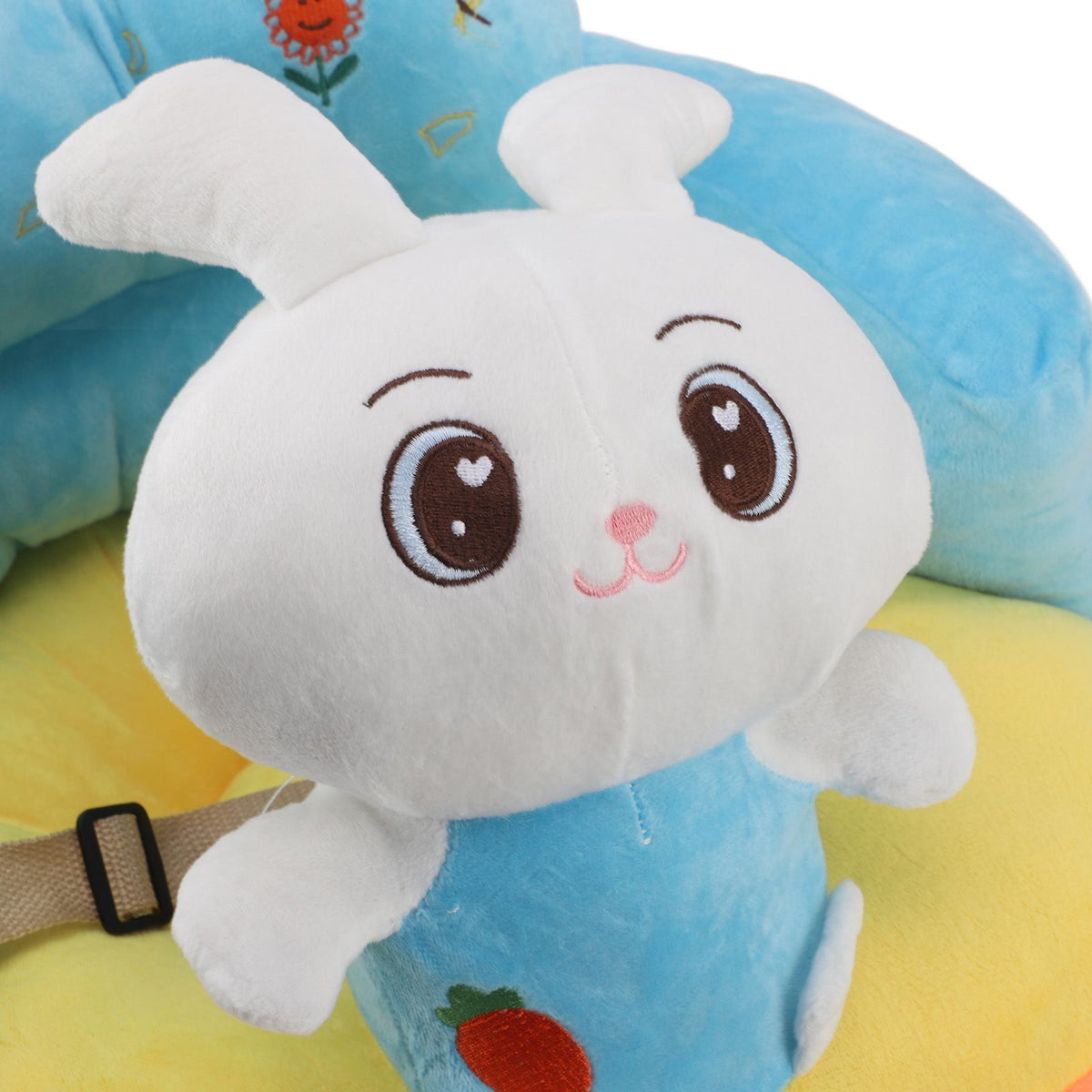 Baby Support Sofa Adjustable Angle Stable Electric Infant Sit Up Chair Floor Seat Plush Lounger for Household Rabbit