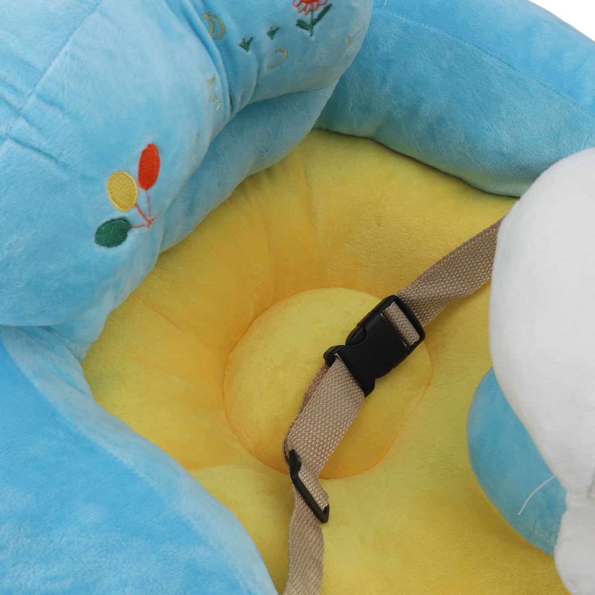 Baby Support Sofa Adjustable Angle Stable Electric Infant Sit Up Chair Floor Seat Plush Lounger for Household Rabbit