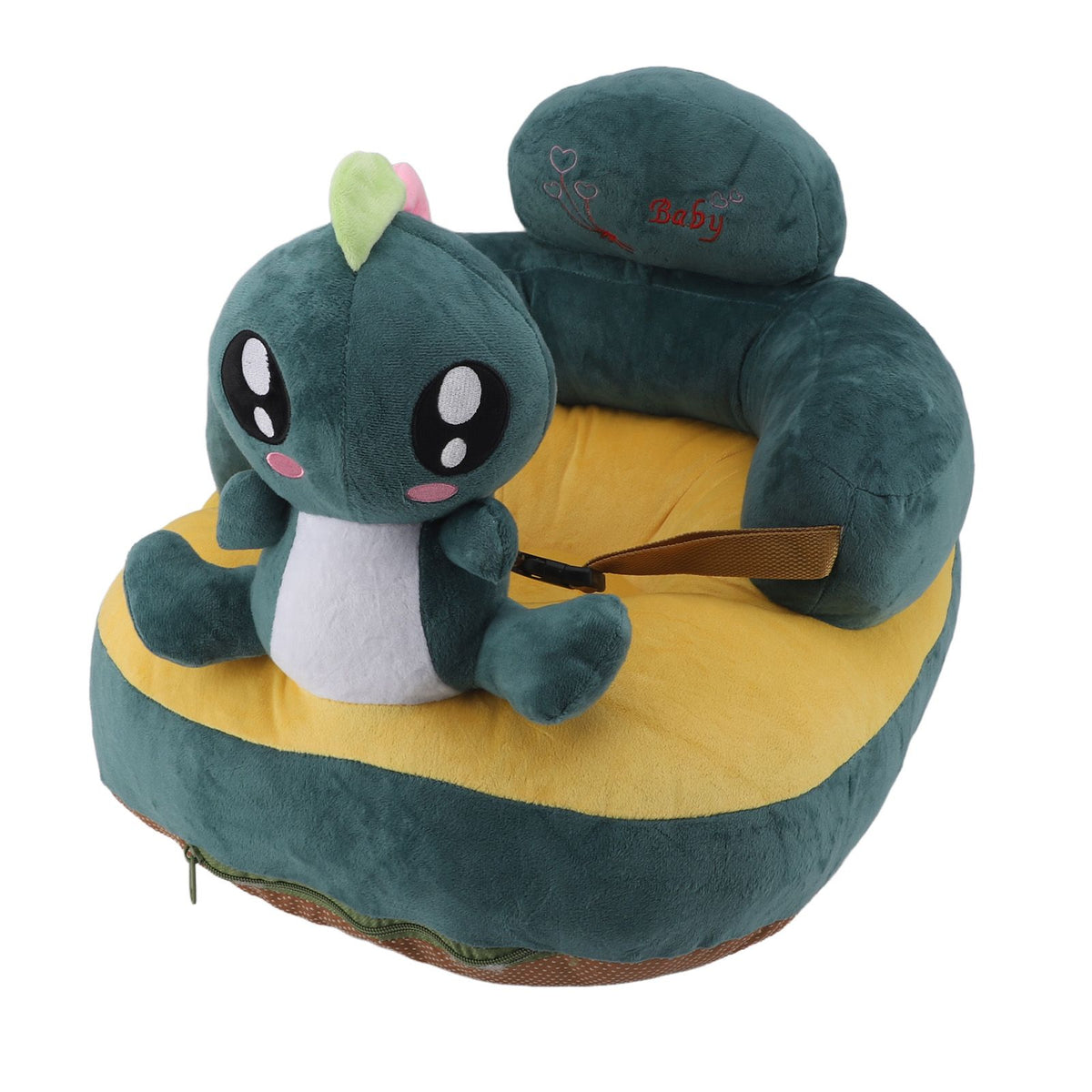Baby Support Sofa Adjustable Angle Stable Electric Infant Sit Up Chair Floor Seat Plush Lounger for Household Dragon