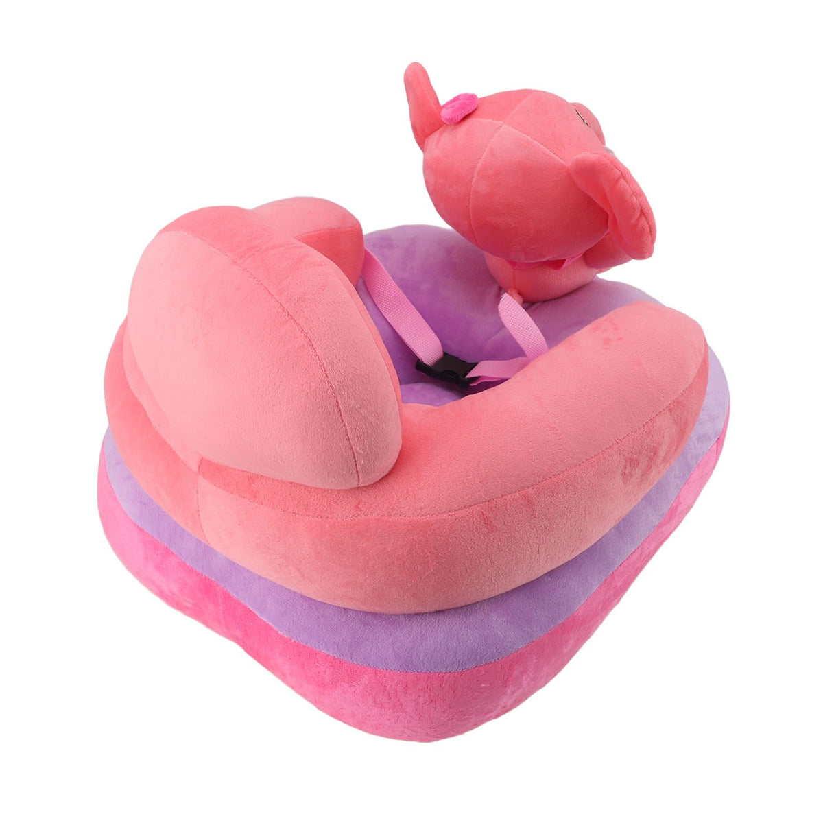 Baby Sofa Chair Floor Support Seat Plush Cute Cartoon Animal Angle Adjustable Baby Learning to Sit Chair with USB Cable for Toddlers Boys Girls Elephant