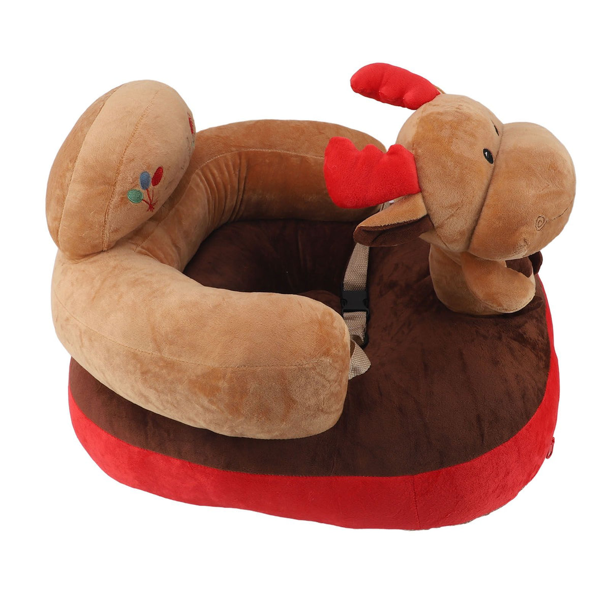 Baby Sofa Chair Floor Support Seat Plush Cute Cartoon Animal Angle Adjustable Baby Learning to Sit Chair with USB Cable for Toddlers Boys Girls Deer